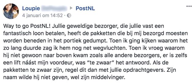 postnl bezorger