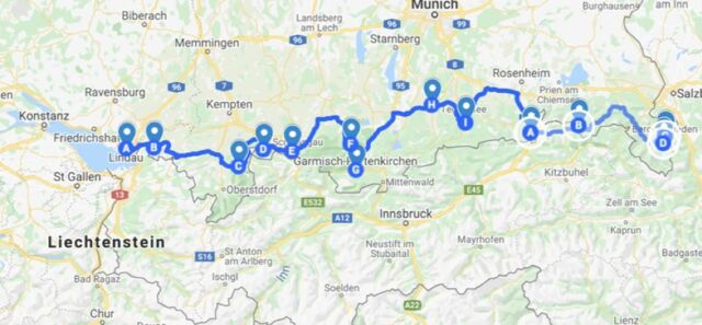 roadtrip route