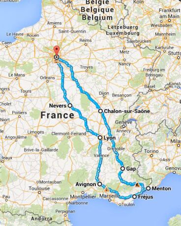 roadtrip route