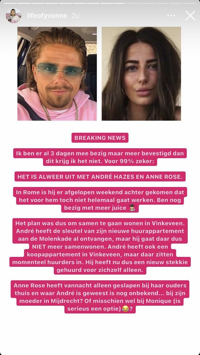 andré hazes relatie met anne rose uit elkaar yvonne coldeweijer