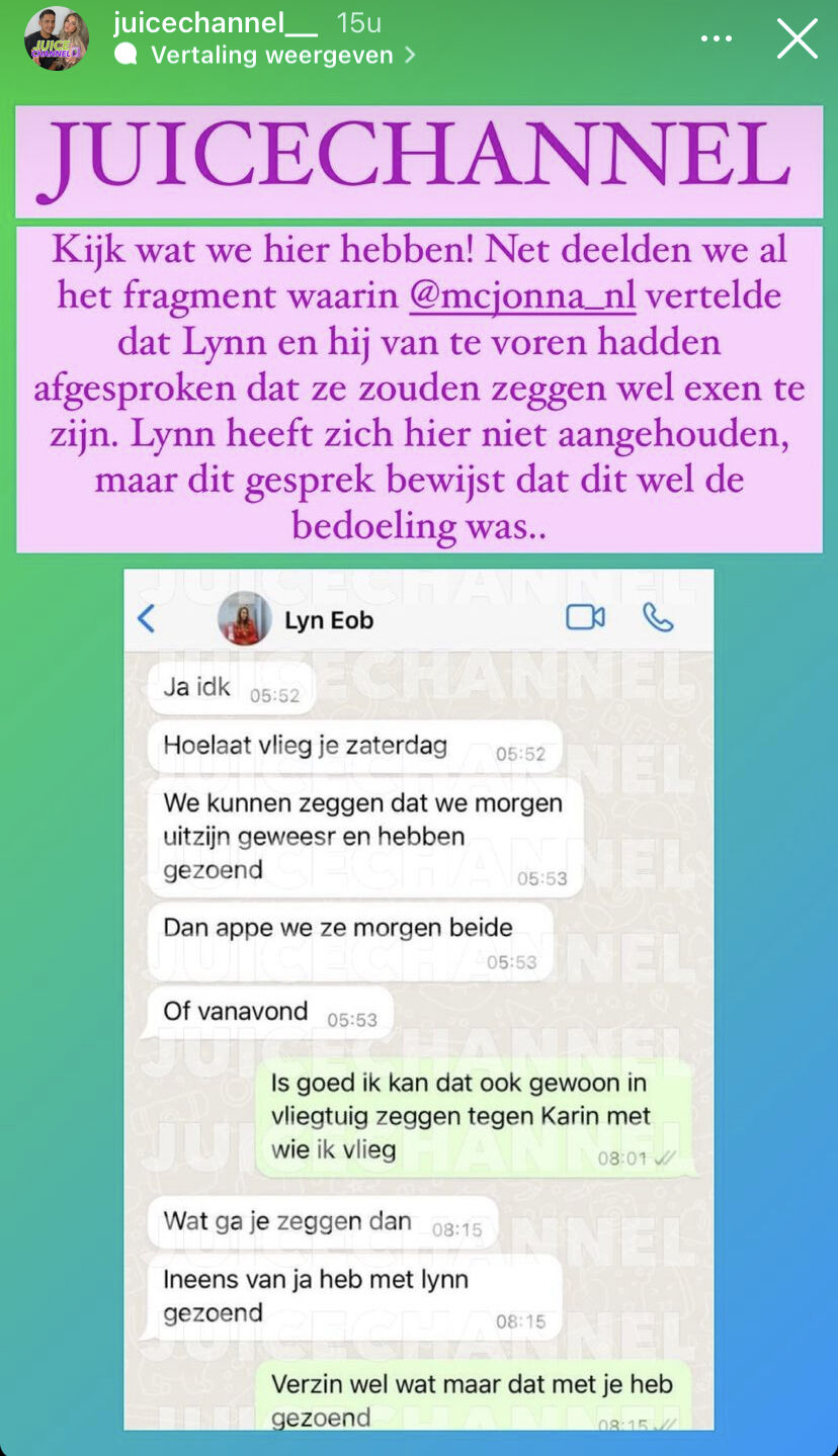 ex on the beach jonna lynn neppe relatie whatsapp gesprekken