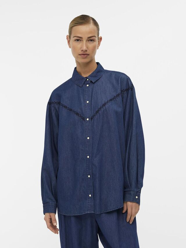 Object Collectors Item LOOSE FIT DENIM SHIRT, Medium Blue Denim, highres - 23043182_MediumBlueDenim_003.jpg