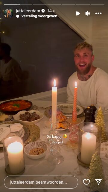 jutta leerdam jake paul eerste kerst samen