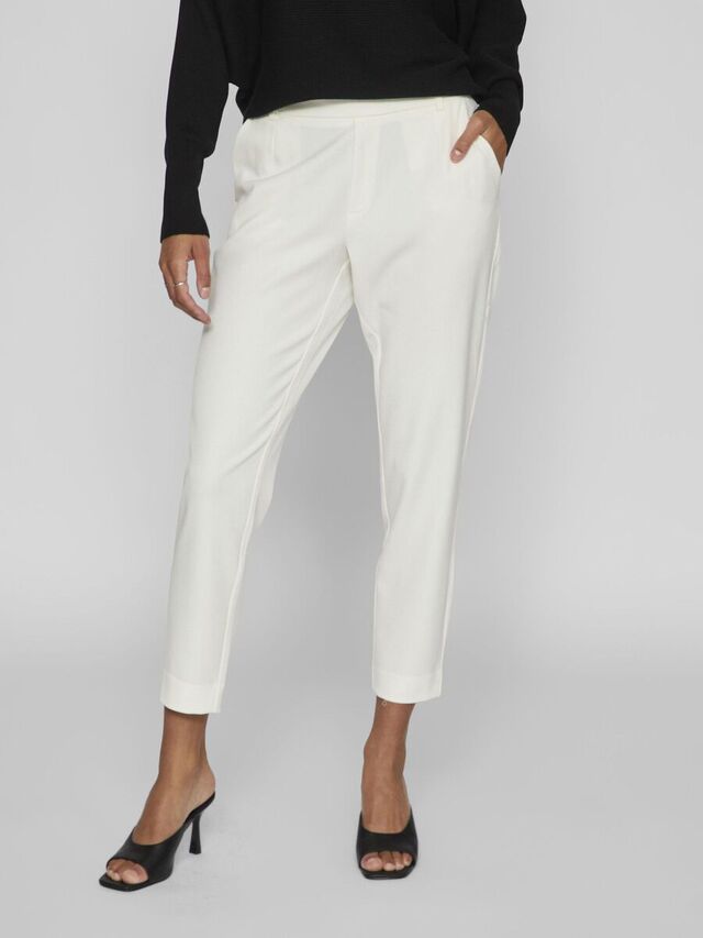 Vila SLIM FIT HIGH-WAIST BROEK, Egret, highres - 14087406_Egret_003.jpg