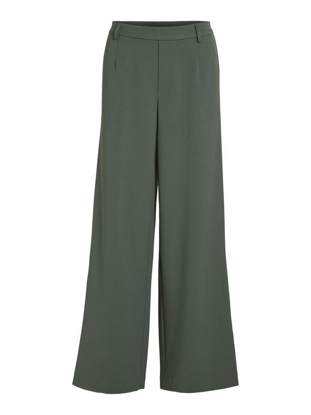 Vila HIGH-WAIST WIDE LEG BROEK, Duck Green, highres - 14087407_DuckGreen_001.jpg