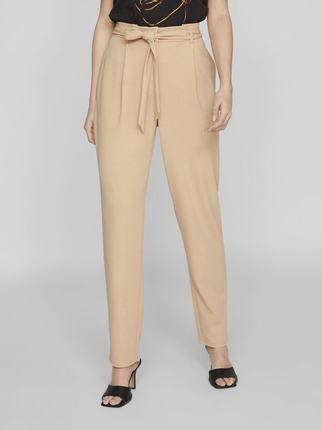 Vila HIGH-WAIST BROEK, Sesame, highres - 14100197_Sesame_003.jpg