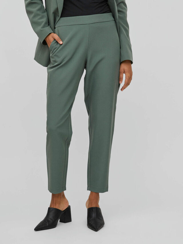 Vila MID-RISE CROPPED FIT BROEK, Duck Green, highres - 14081274_DuckGreen_003.jpg