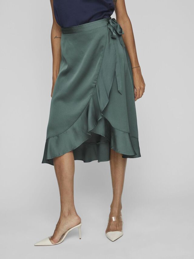 Vila WIKKEL HIGH-WAIST ROK, Duck Green, highres - 14082754_DuckGreen_003.jpg