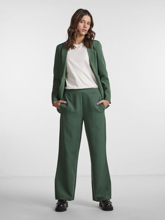 Pieces PCBOZZY HW WIDE LEG BROEK, Trekking Green, highres - 17140744_TrekkingGreen_005.jpg