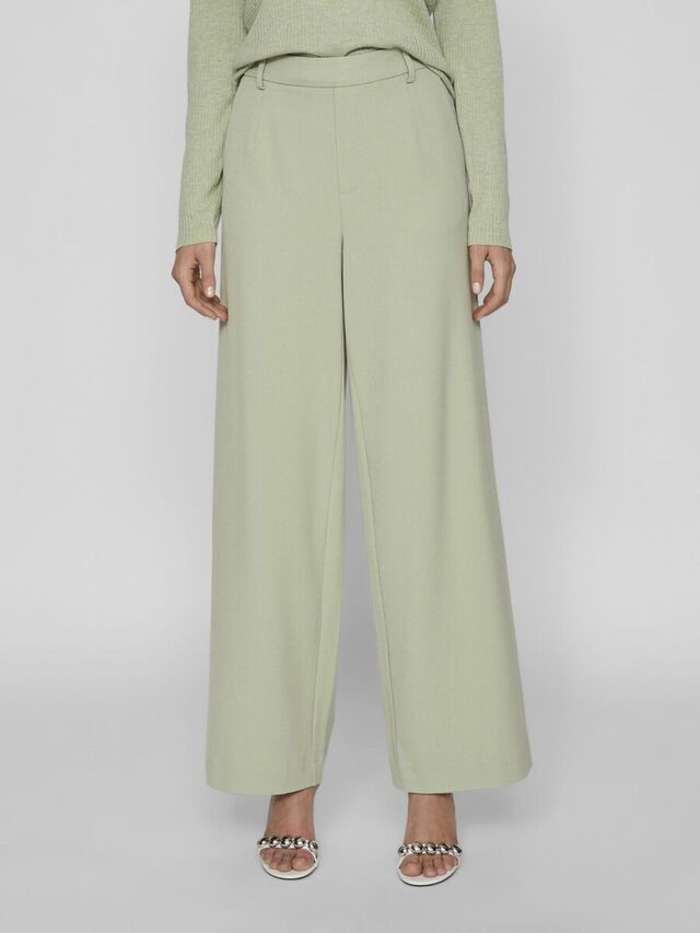 Vila HIGH-WAIST WIDE LEG BROEK, Swamp, highres - 14087407_Swamp_003.jpg