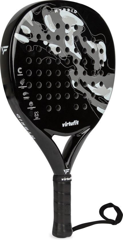 VirtuFit Hybrid Padel Racket - Black - Gray - €59.95