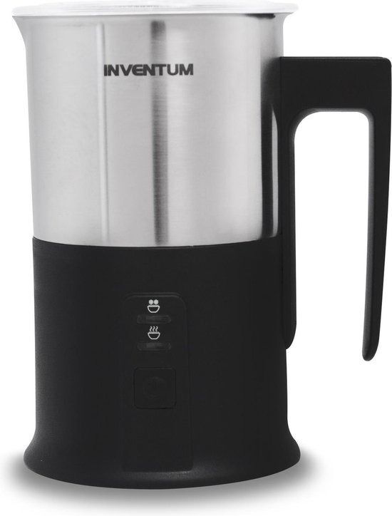 Inventum MK350 - Electric milk frother - 115/240 ml - Hot/cold frothing - Heating - Non-stick coating - Black/stainless steel - €34,-