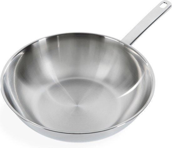 BK Bright stainless steel wok pan - 28cm - €48.99