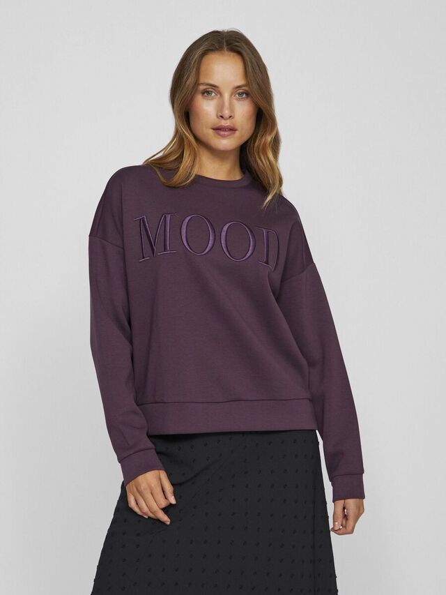 Vila LANGE MOUWEN SWEATSHIRT, Plum Perfect, highres - 14102406_PlumPerfect_1172708_003.jpg