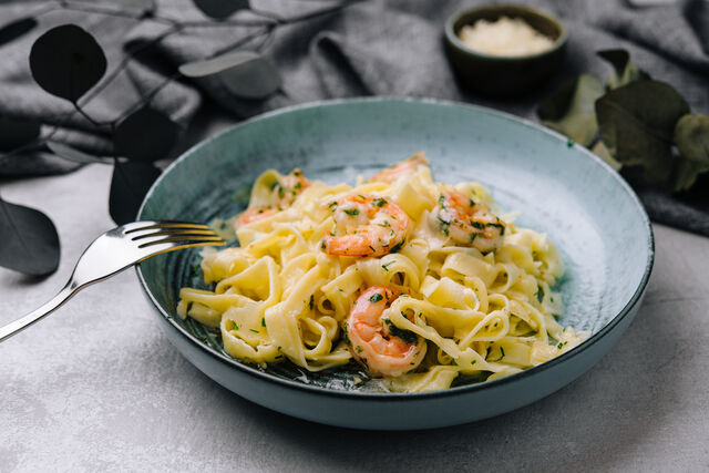 tagliatelle met garnalen