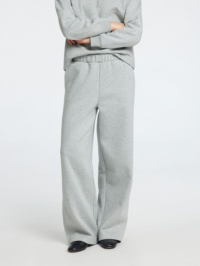 Selected WIJDE PIJP SWEATPANTS, Light Grey Melange, highres - 16095793_LightGreyMelange_003.jpg